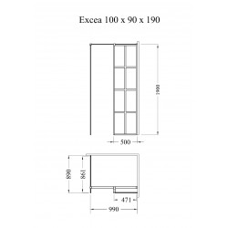 Walk-in sprchová zástěna EXCEA