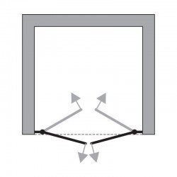 Bezrámové sprchové dveře SINCO DUE