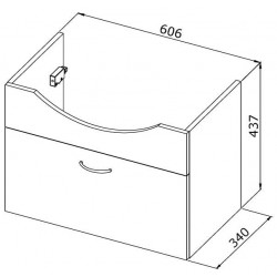 Skříňka s umyvadlem VIKY 55/65/80