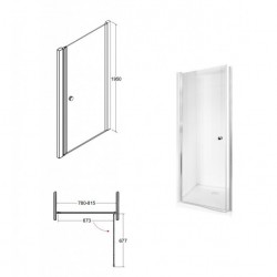 Bezrámové sprchové dveře SINCO