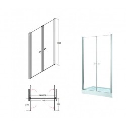 Bezrámové sprchové dveře SINCO