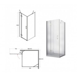 Štvorcový sprchovací kút VIVA 195C