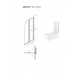 Vanová zástěna AMBITION 2