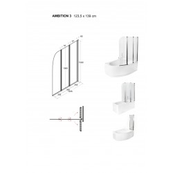 Vanová zástěna AMBITION 3