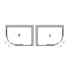 Asymetrická čtvrtkruhová sprchová vanička VENETS