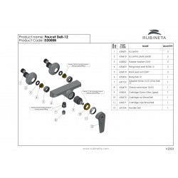 Sprchová nástěnná vodovodní baterie DELI-12