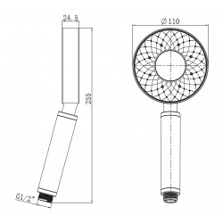 Sprchová ružica trojpolohová LUNA